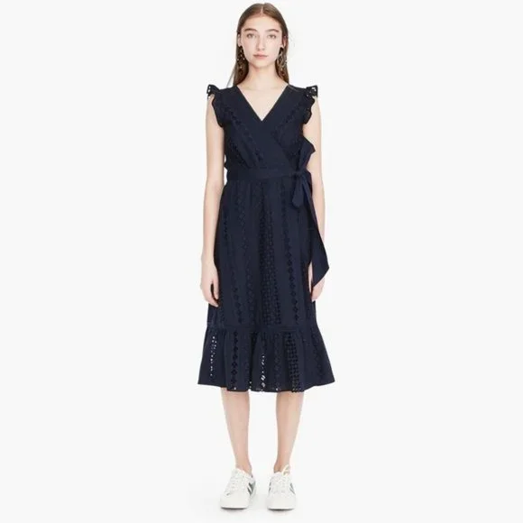 j crew midi wrap dress Midi Wrap Dress In Soft Rayon Gingham For Women